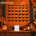 mirevno™ Little Night Flyers 3D Bat Wall Decorations, 36-Piece Set — Foldable Halloween Bats for Indoor Walls, Doors & Party Displays